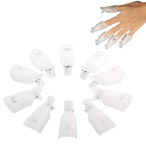 Pinzas para Retiro Gelish Polish o Acrilico Reusables 10 piezas