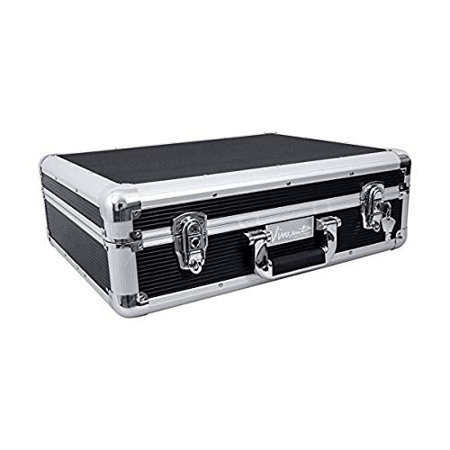 Estuche de peluquero Vincent Maletín Master. Ideal para Viaje o almacenamiento. Óptimo para Barbero o Estilista. Tamaño L. (Negro)
