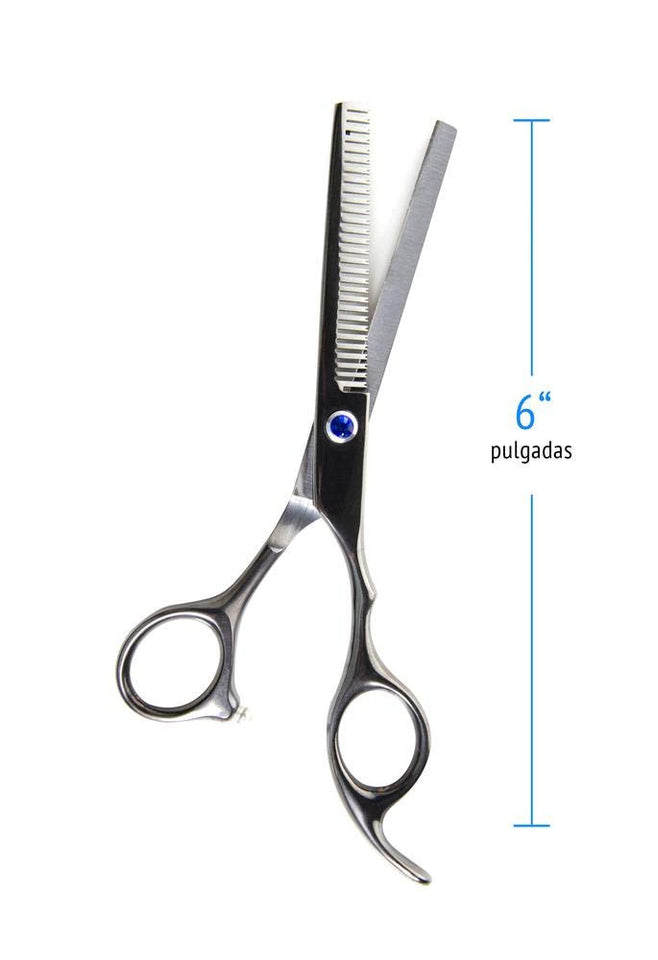 Set Tijeras Estilista Barbero Uso Profesional Acero - Plateado