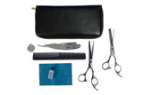 Set Tijeras Estilista Barbero Uso Profesional Acero - Plateado