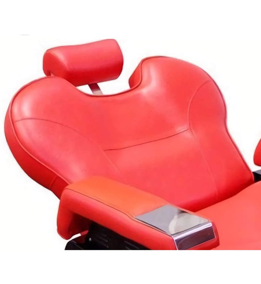 MercadoT Bioconfort Sillon de Barberia Sillon para Estetica Barbero Reclinable Giratorio Hidraulico Silla Barbería Peluquería Estilista Estética Barber Cómodo Excelente Calidad Rojo