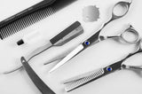 Set Tijeras Estilista Barbero Uso Profesional Acero - Plateado