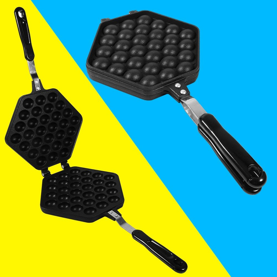 Yosoo Nonstick Waffle Maker Huevo Bubble Pan Aleación De Aluminio Huevo Pan Cake Placa De Molde De Hornear para Uso De Cocina En Casa
