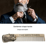 Estilo de barba de acero inoxidable y la plantilla de forma Combinar también, Peine de pelo de bigote para hombre