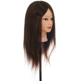 VigorIA Maniquí de cabeza 80% pelo humano 55cm Color, Entrenamiento de Cabello Cabezal de Modelo Maniquíes (con soporte & Herramienta para el cabello de trenzado) ,para aprendizaje práctica de peluquerías