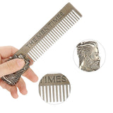 Estilo de barba de acero inoxidable y la plantilla de forma Combinar también, Peine de pelo de bigote para hombre