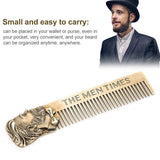 Estilo de barba de acero inoxidable y la plantilla de forma Combinar también, Peine de pelo de bigote para hombre