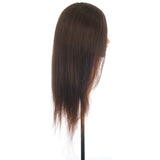 VigorIA Maniquí de cabeza 80% pelo humano 55cm Color, Entrenamiento de Cabello Cabezal de Modelo Maniquíes (con soporte & Herramienta para el cabello de trenzado) ,para aprendizaje práctica de peluquerías