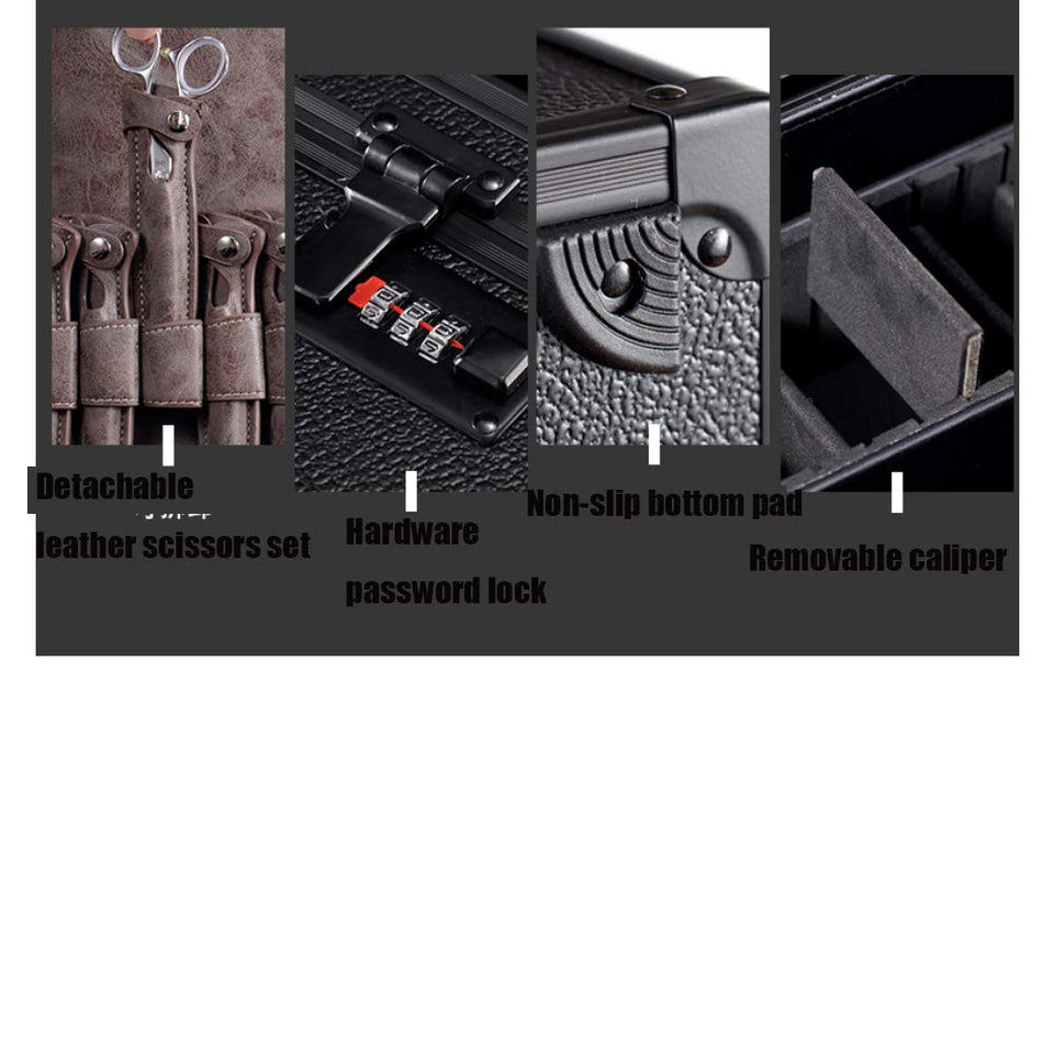 NACHEN Estilista de peluquería Peluquero Kit contraseña de Bloqueo Maleta Tijeras de peluquería Peluquería Caja de Almacenamiento Caja