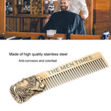 Estilo de barba de acero inoxidable y la plantilla de forma Combinar también, Peine de pelo de bigote para hombre