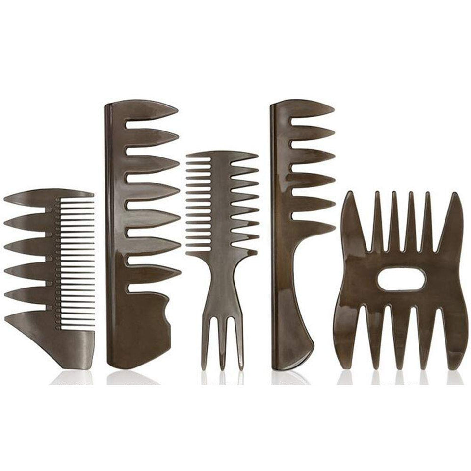 Juego de peine para el pelo, accesorios para estilista de peluquería, 5 piezas de cepillo para polvo de peluquería profesional para moldear y mojar para hombres, niños y niñas