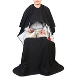 UEETEK Hair Cutting Cape Barbers Hairdressing Cape Waterproof Salon Gown with Viewing Window