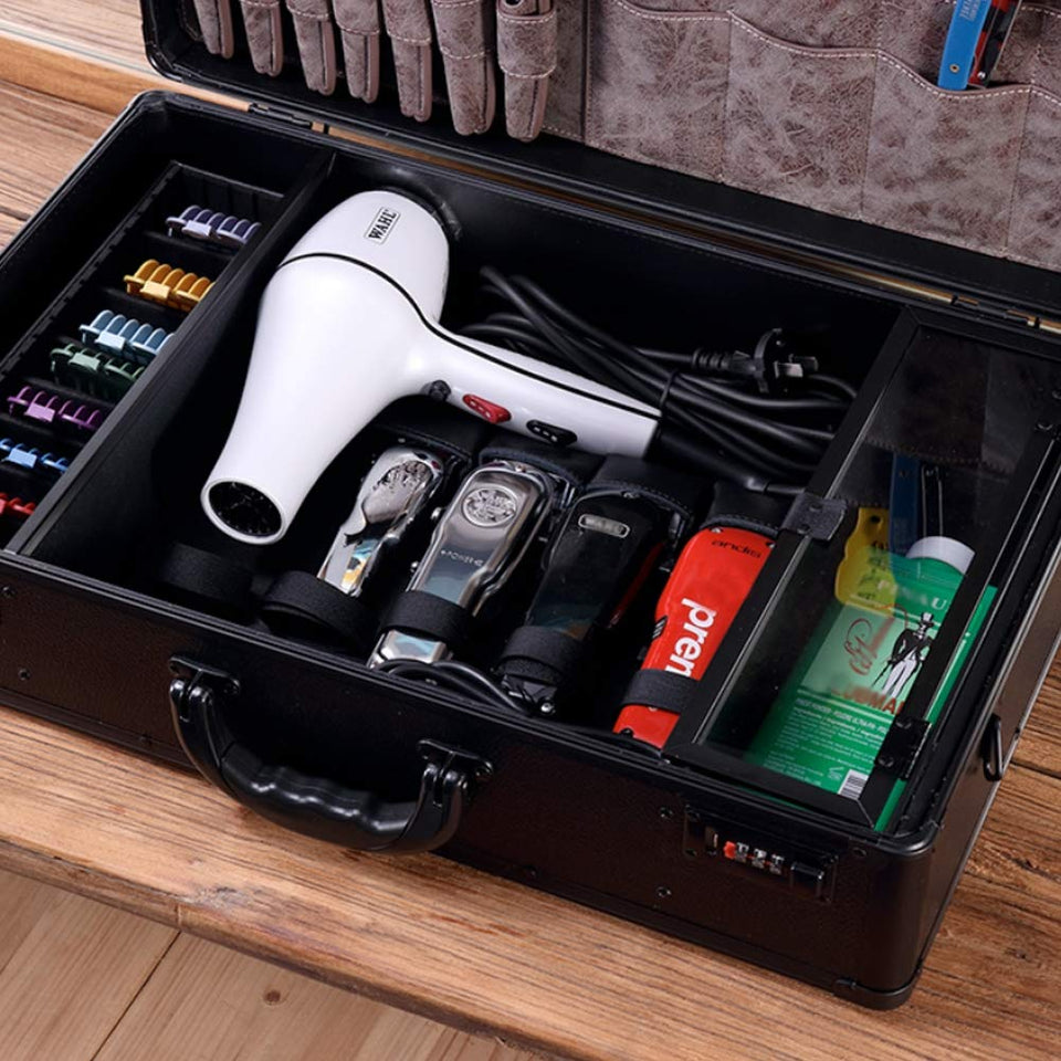 NACHEN Estilista de peluquería Peluquero Kit contraseña de Bloqueo Maleta Tijeras de peluquería Peluquería Caja de Almacenamiento Caja