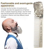 Estilo de barba de acero inoxidable y la plantilla de forma Combinar también, Peine de pelo de bigote para hombre