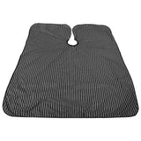 Capa de peluquería de rayas negras y blancas, impermeable profesional, capas de cabello antiestáticas, capa de corte de cabello a prueba de aceite, peluquería de peluquería para corte de cabello