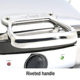 All-Clad 2100046968 99010GT Stainless Steel Belgian Waffle Maker with 7 Browning Settings, 4-Square, Silver
