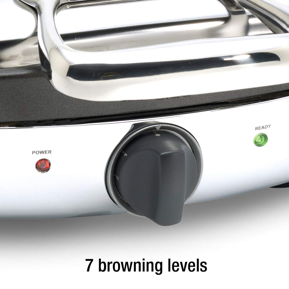 All-Clad 2100046968 99010GT Stainless Steel Belgian Waffle Maker with 7 Browning Settings, 4-Square, Silver