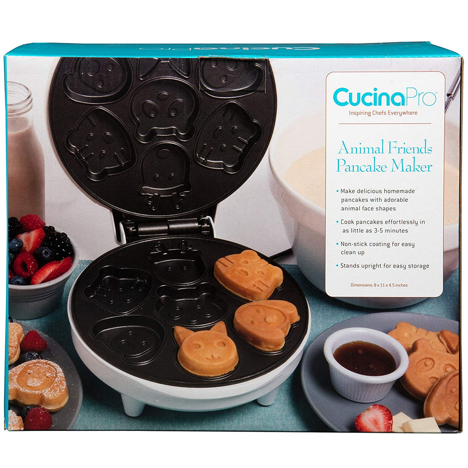Animal Mini gofres (Maker- makes 7 Fun, diferentes Shaped tortitas – Electric antiadherente waffler es un gran regalo de Navidad