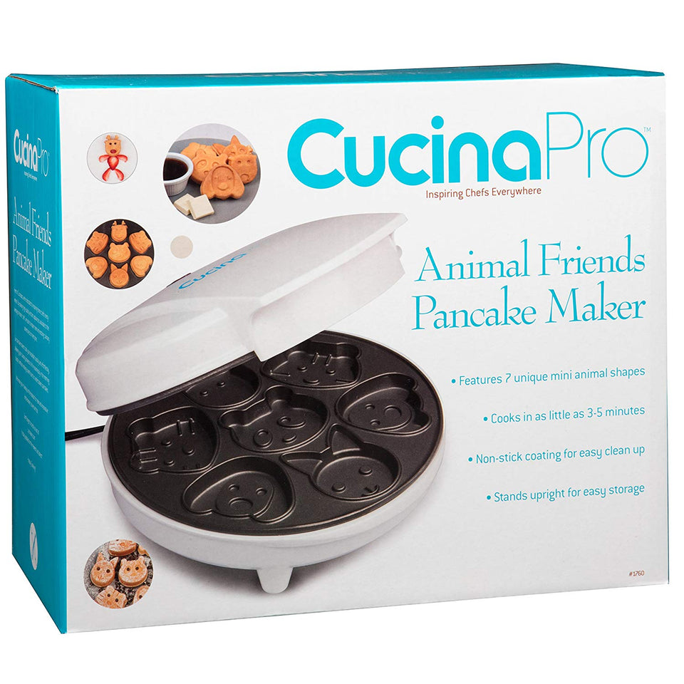Animal Mini gofres (Maker- makes 7 Fun, diferentes Shaped tortitas – Electric antiadherente waffler es un gran regalo de Navidad