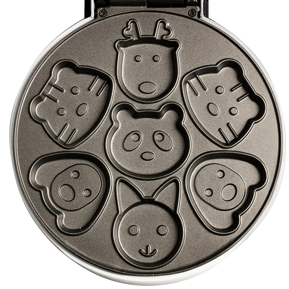 Animal Mini gofres (Maker- makes 7 Fun, diferentes Shaped tortitas – Electric antiadherente waffler es un gran regalo de Navidad
